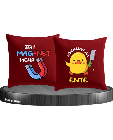 Ich mag-net mehr Kissen rot