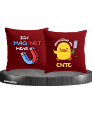 Ich mag-net mehr Kissen rot