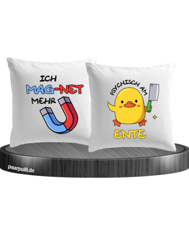 Ich mag-net mehr Kissen weiß Ich mag-net mehr Kissen weiß