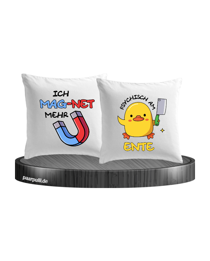 Ich mag-net mehr Kissen weiß