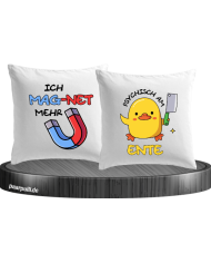 Ich mag-net mehr Kissen weiß