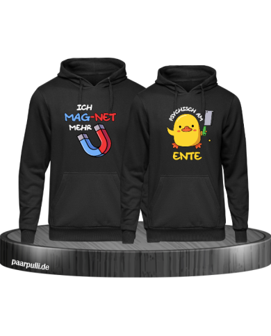 Ich mag-net mehr Hoodie schwarz