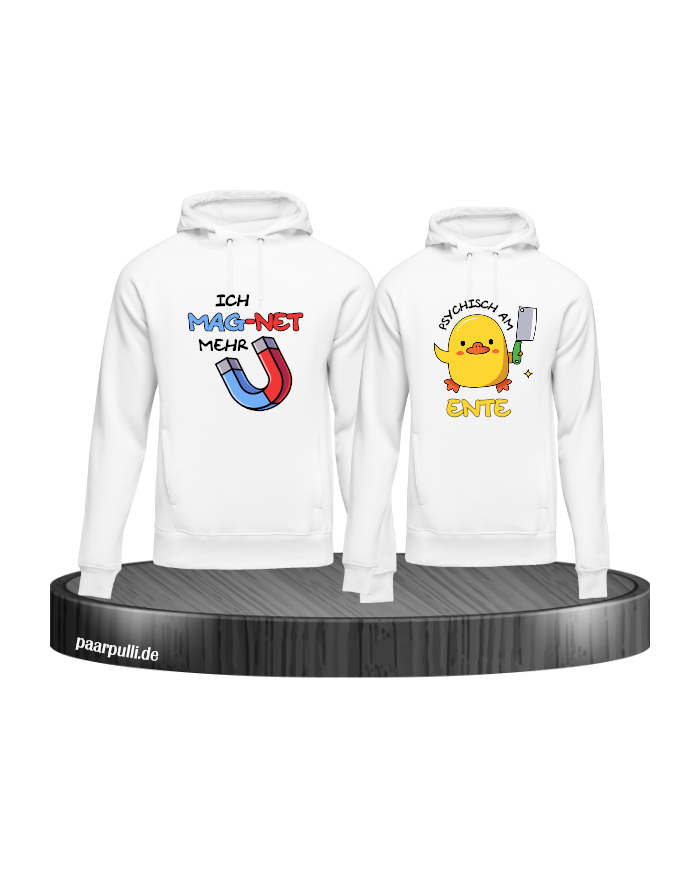 Ich mag-net mehr Hoodie weiß