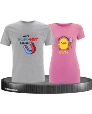 Ich mag-net mehr Shirt grau-rosa