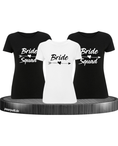 Bride Squad und Bride in schwarz weiß