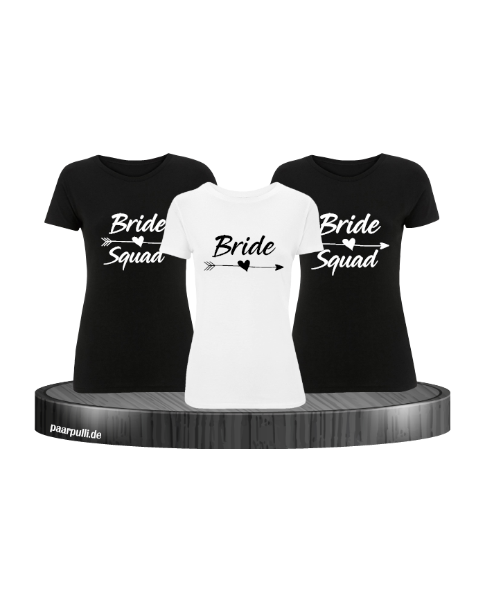 Bride Squad und Bride in schwarz weiß
