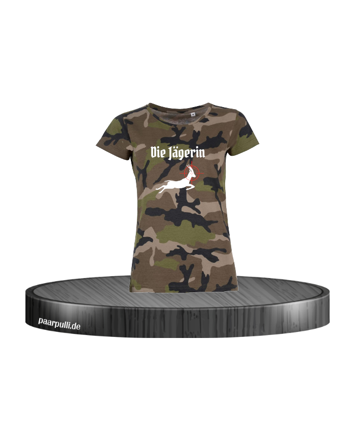 Die Jägerin Damen T-Shirt Camouflage in Größe M