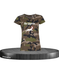 Die Jägerin Damen T-Shirt Camouflage in Größe M