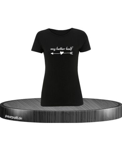 My better half Damen T-Shirt schwarz in Größe XXL