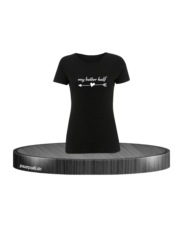 My better half Damen T-Shirt schwarz in Größe XXL