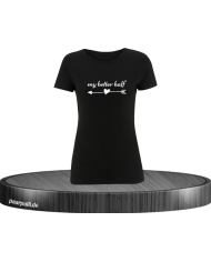 My better half Damen T-Shirt schwarz in Größe XXL