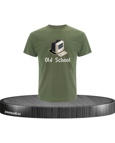 Old School Herren T-Shirt khaki Größe XL