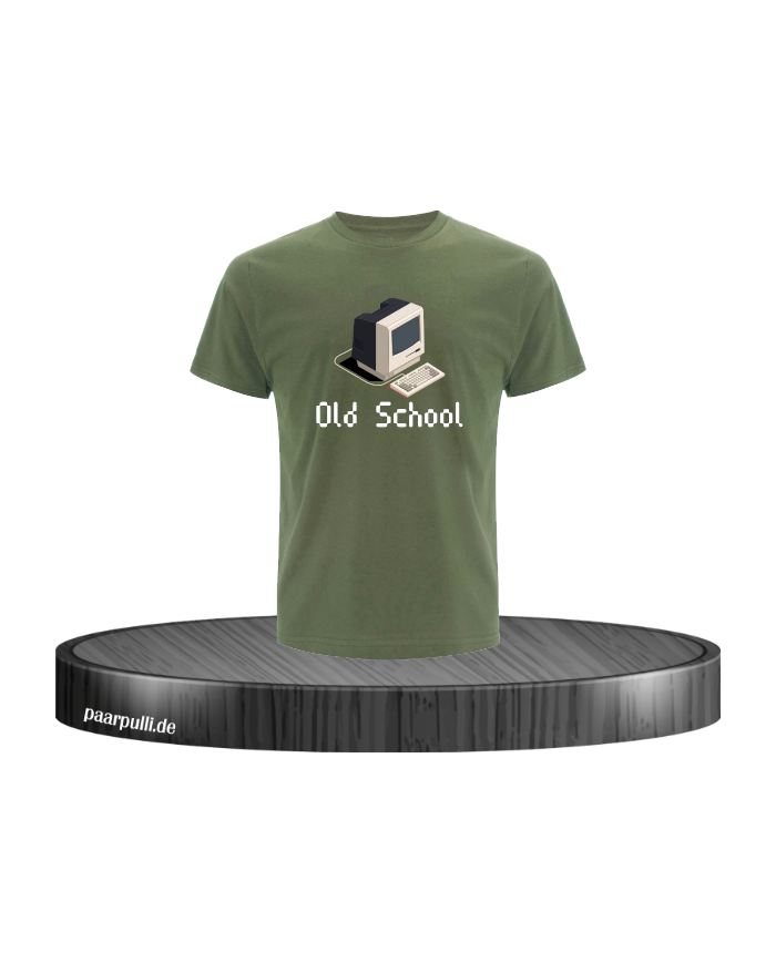 Old School Herren T-Shirt khaki Größe XL