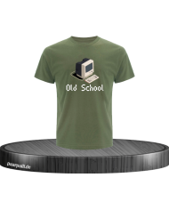 Old School Herren T-Shirt khaki Größe XL