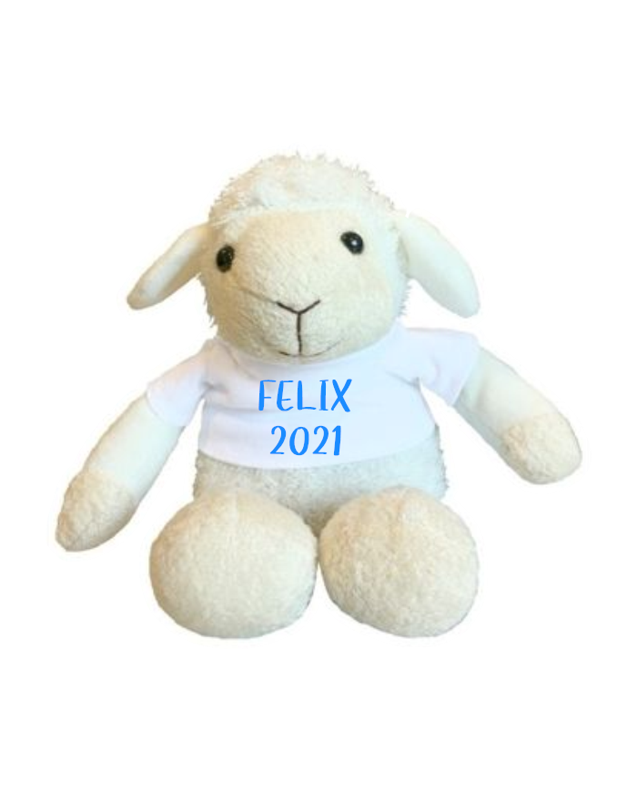 Kuscheltier mit Wunschname und Wunschjahr