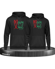 Merry X-Mas Christmas Hoodie Set schwarz