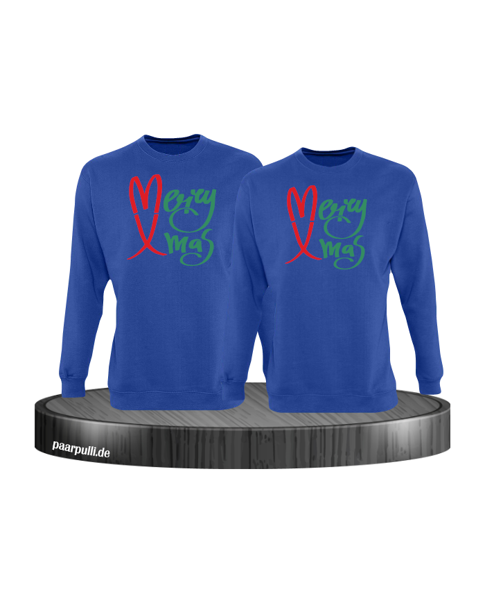 Merry X-Mas Christmas T-Shirt Set blau