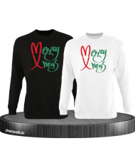 Merry X-Mas Christmas T-Shirt Set schwarz weiß
