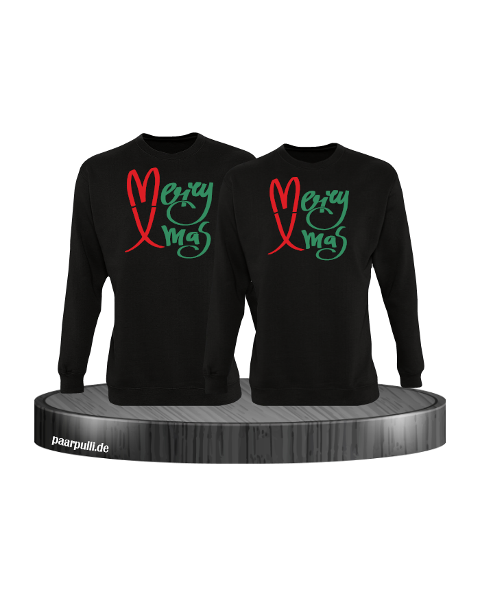 Merry X-Mas Christmas T-Shirt Set schwarz