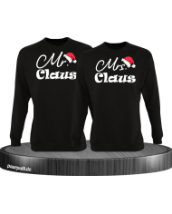 Mr. und Mrs. Claus Christmas Sweatshirt Set schwarz