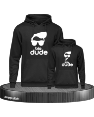 Big Dude Little Dude Hoodies in schwarz