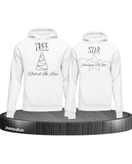 Rooted in Love und Shining Bright Christmas Hoodie Set weiß