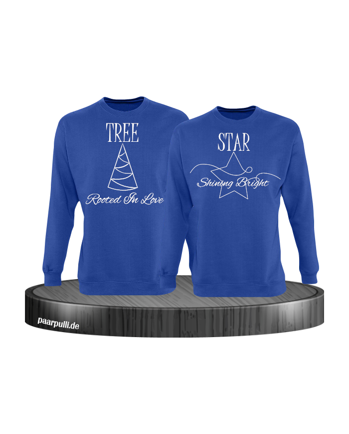 Rooted in Love und Shining Bright Christmas Sweatshirt Set blau
