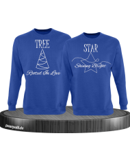 Rooted in Love und Shining Bright Christmas Sweatshirt Set blau