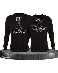 Rooted in Love und Shining Bright Christmas Sweatshirt Set schwarz