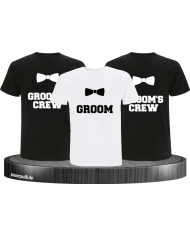 Groom und Groom Crew mit Fliege Junggesellenabschied
