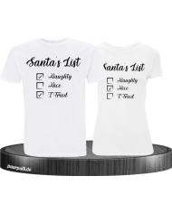 Santa's List Christmas T-Shirt Set weiß