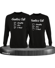 Santa's List Christmas Sweatshirt Set schwarz