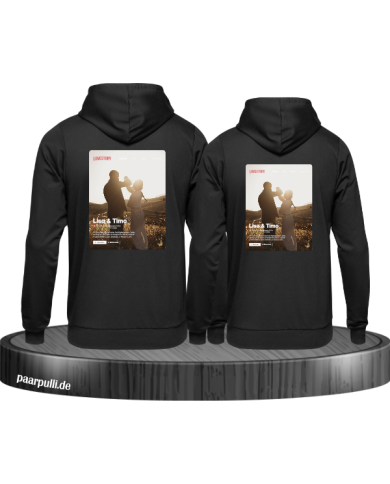 Lovestory Personal Cover Partnerlook Hoodie schwarz