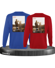 Lovestory Personal Cover Partnerlook Sweatshirt blau rot