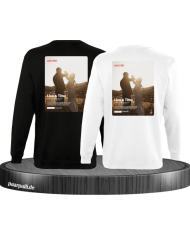 Lovestory Personal Cover Partnerlook Sweatshirt schwarz weiß