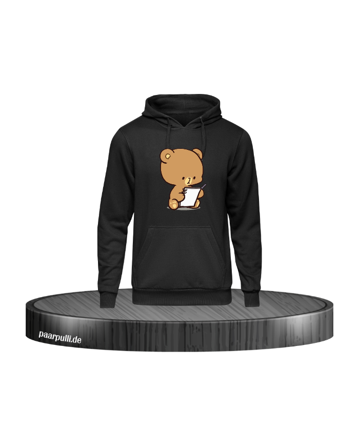 Mocha Schreiben Hoodie schwarz Größe M
