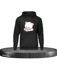 Milk Schreiben Hoodie schwarz Größe S