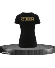 Queen gold Damen T-Shirt schwarz Größe S