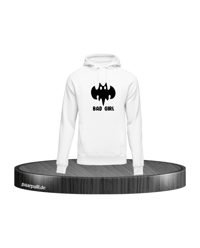 Bad Girl Hoodie Weiß Größe S