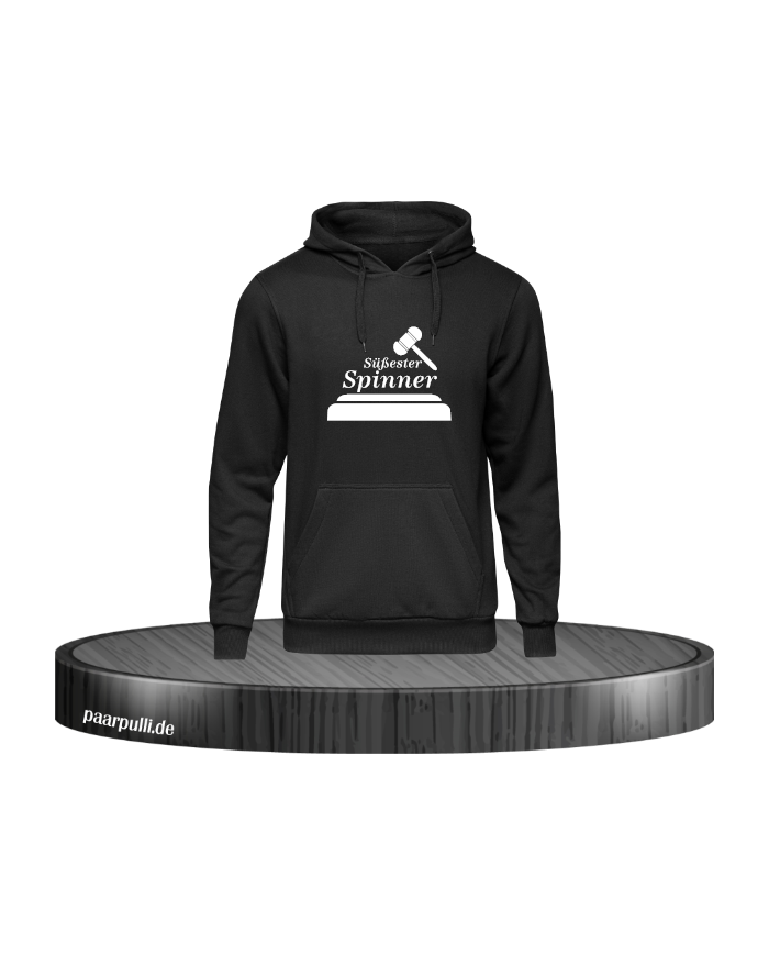 Süßester Spinner Hoodie Schwarz Größe L