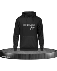 Need a Cigarette Hoodie Schwarz Größe L