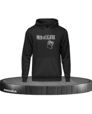 Need a Cigarette Hoodie Schwarz Größe L
