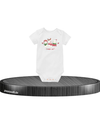 Frohes Fest Schneemann Baby-Body weiß 62 (2-3M)