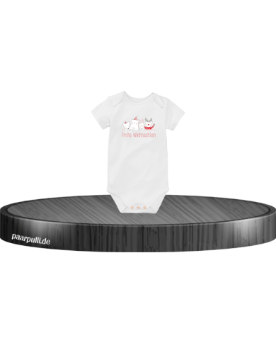 Frohe Weihnachten Familie Baby-Body weiß 62 (2-3M)