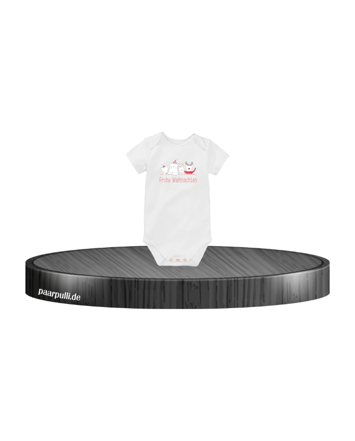 Frohe Weihnachten Familie Baby-Body weiß 62 (2-3M)