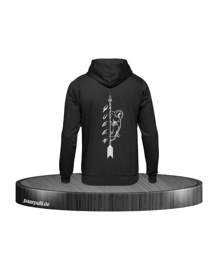Lion Queen Hoodie Schwarz Größe M