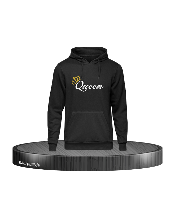 Queen Krone Hoodie Schwarz Größe L