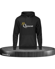 Queen Krone Hoodie Schwarz Größe L