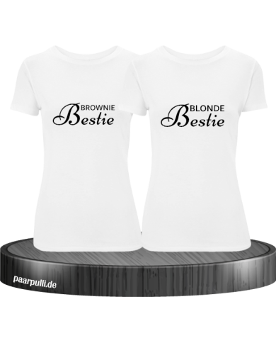 Brownie Bestie und Blonde Bestie Beste Freundinnen T-Shirts in weiß schwarz