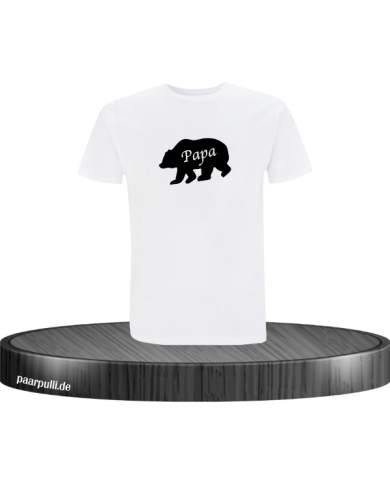 Papa Bear T-Shirt weiß Größe M
